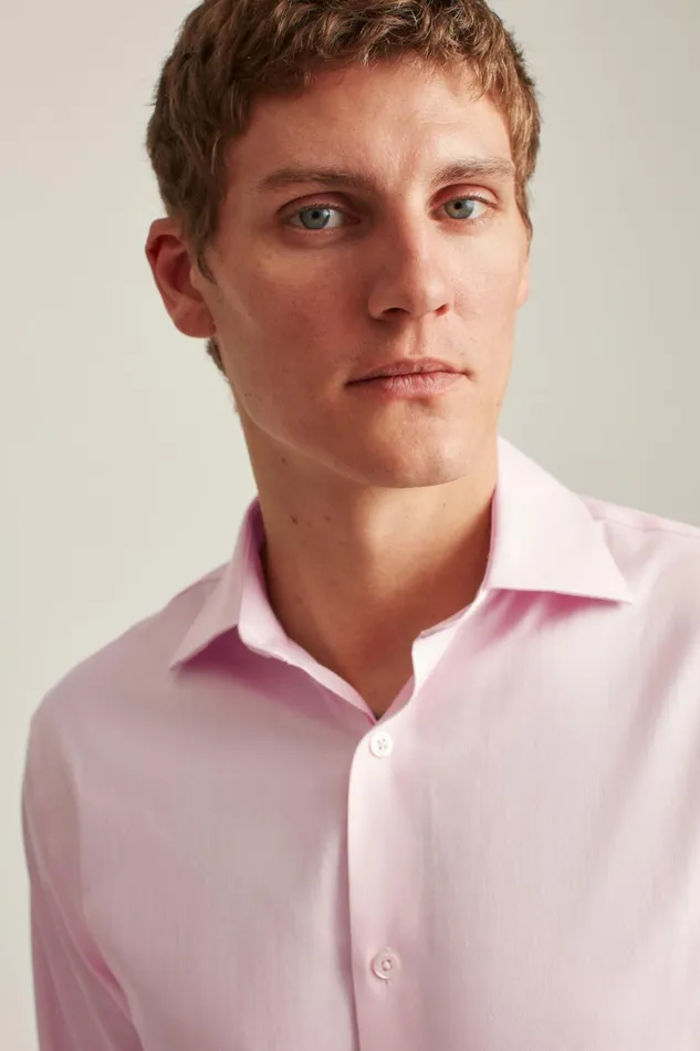 Men Business Casual Shirts Bonobos Jetsetter Stretch Dress Shirt Pink Herringbone