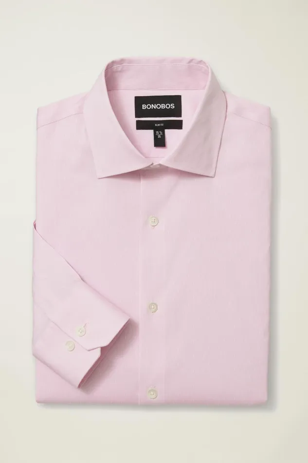 Men Business Casual Shirts Bonobos Jetsetter Stretch Dress Shirt Pink Micro Stripe