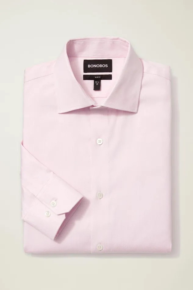 Men Business Casual Shirts Bonobos Jetsetter Stretch Dress Shirt Rose Pink Texture