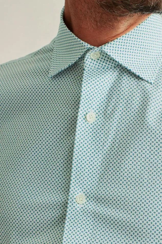 Men Business Casual Shirts Bonobos Jetsetter Stretch Dress Shirt Teal Devlin Dot