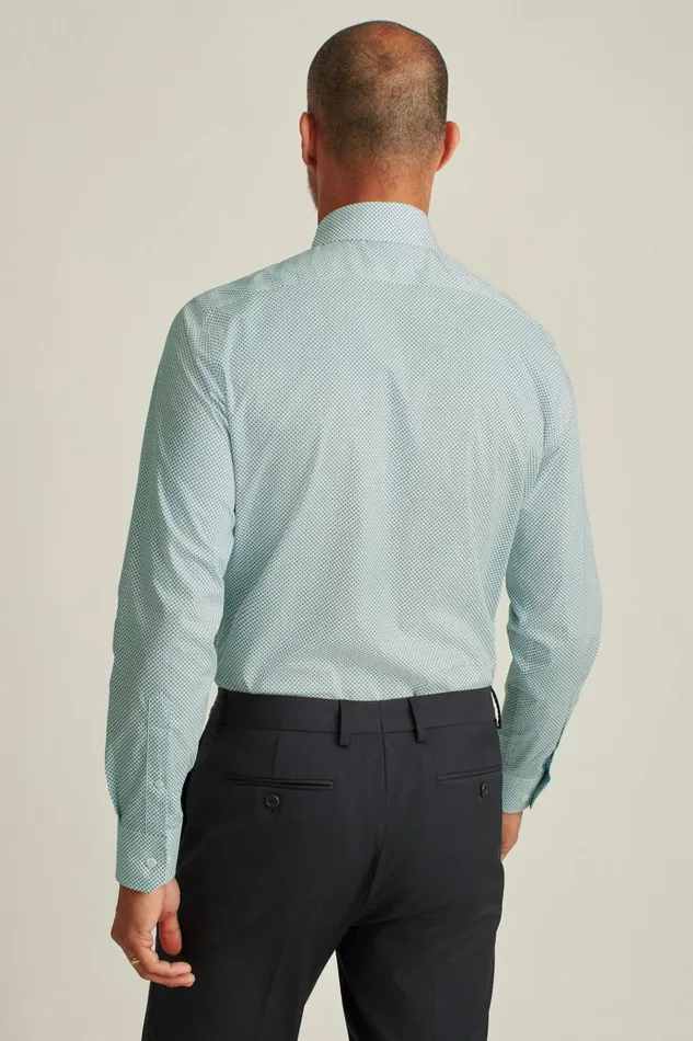 Men Business Casual Shirts Bonobos Jetsetter Stretch Dress Shirt Teal Devlin Dot