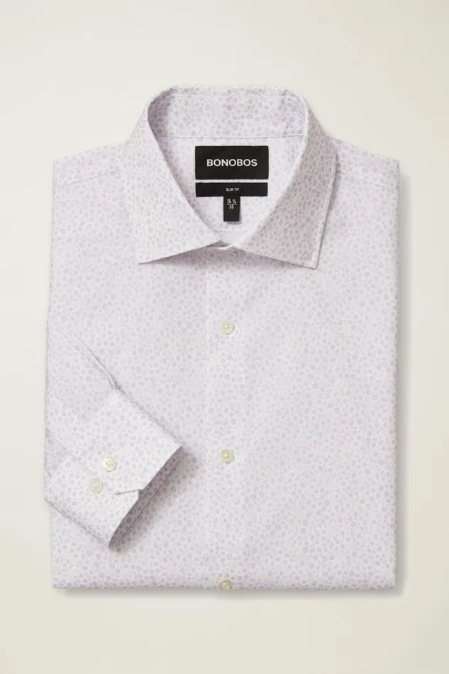 Men Business Casual Shirts Bonobos Jetsetter Stretch Dress Shirt Violet Bordeta Floral
