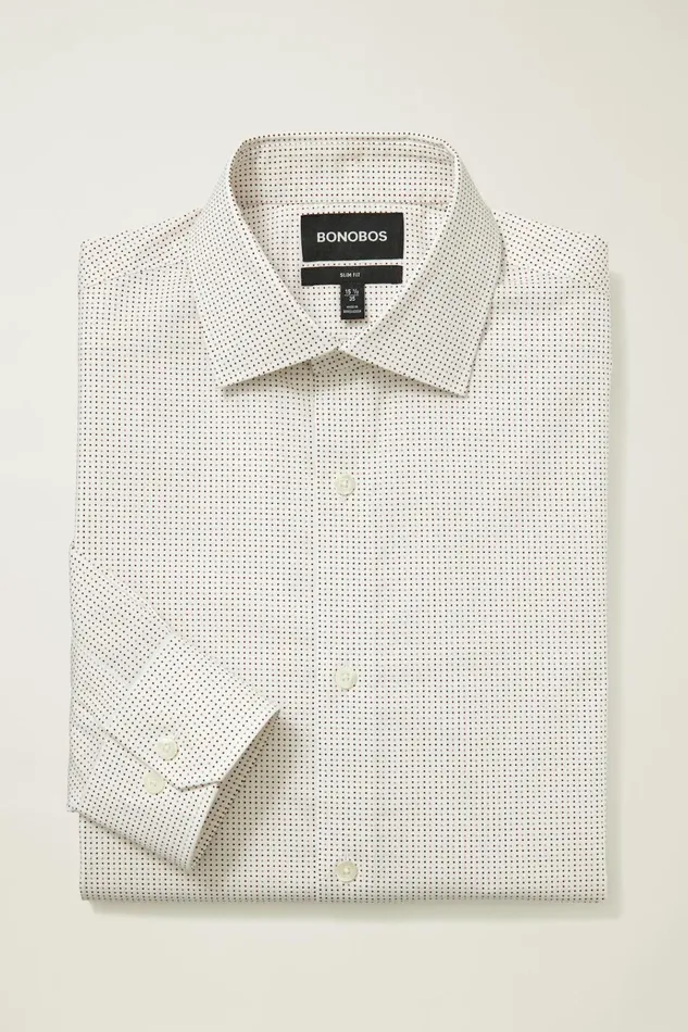 Men Business Casual Shirts Bonobos Jetsetter Stretch Dress Shirt Violet Devlin Dot