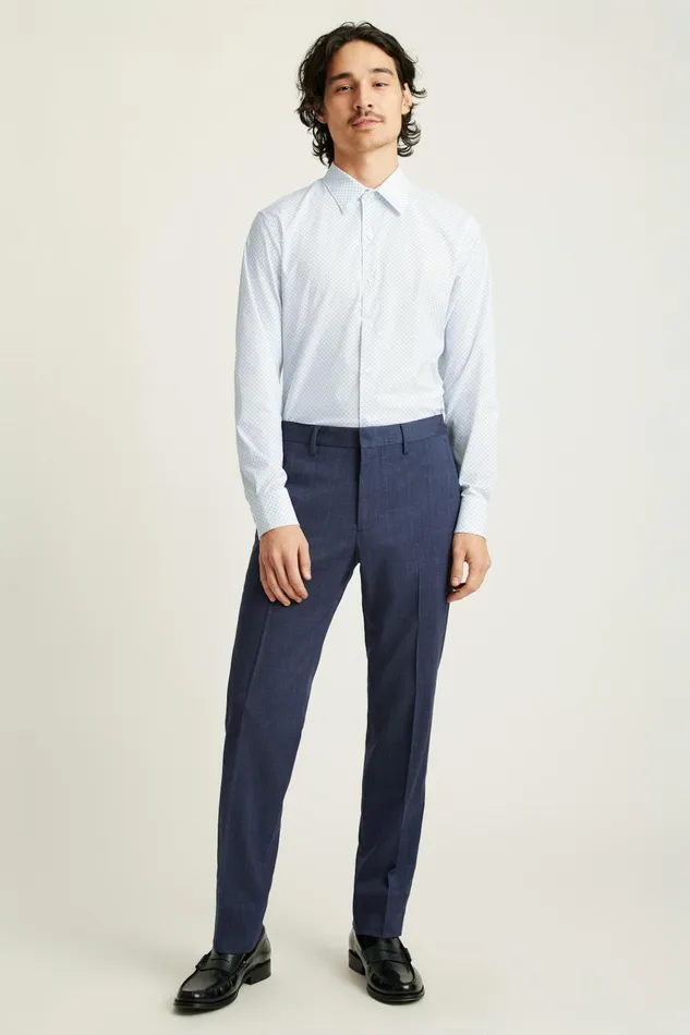 Men Business Casual Shirts Bonobos Tech Button Down Shirt Blue Prism Geo