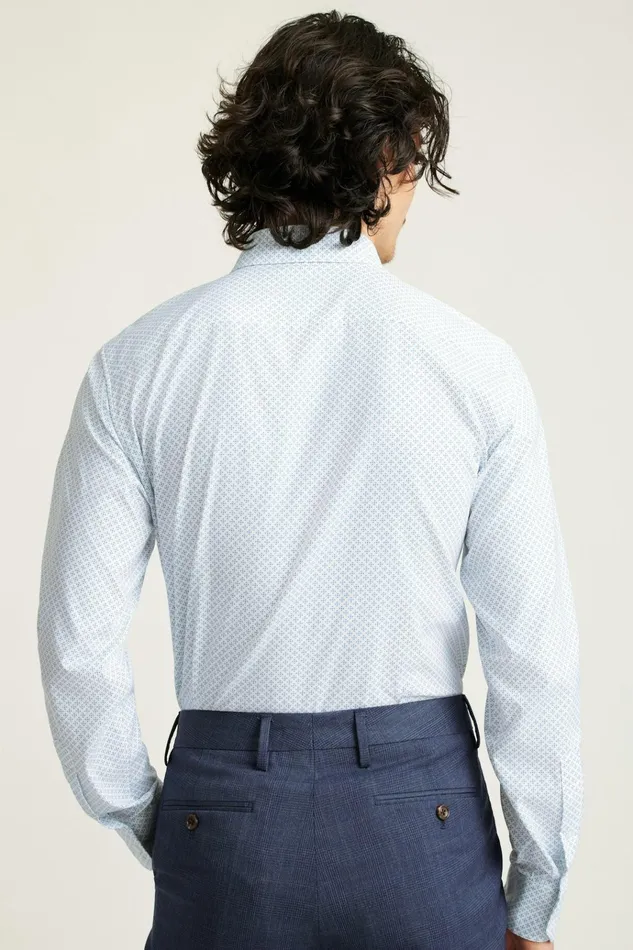 Men Business Casual Shirts Bonobos Tech Button Down Shirt Blue Prism Geo