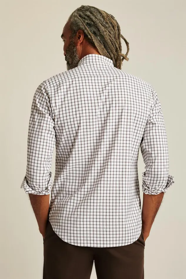 Men Business Casual Shirts Bonobos Tech Button Down Shirt Burgundy Zander Plaid