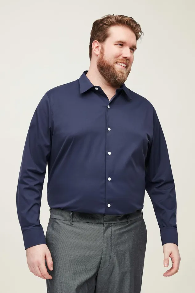 Men Business Casual Shirts Bonobos Tech Button Down Shirt Navy