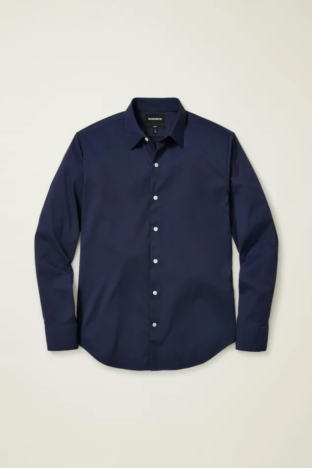 Men Business Casual Shirts Bonobos Tech Button Down Shirt Navy
