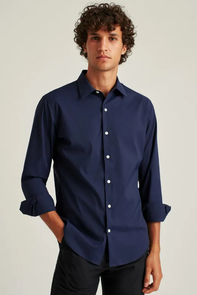 Men Business Casual Shirts Bonobos Tech Button Down Shirt Navy