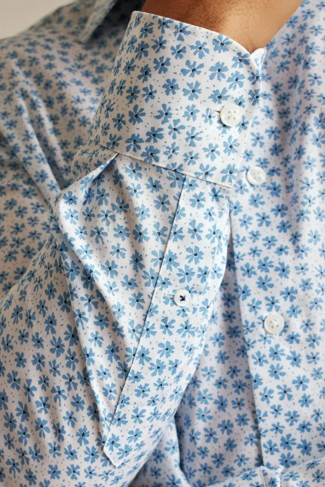 Men Business Casual Shirts Bonobos The Desk To Dinner Shirt Blue Bernard Floral