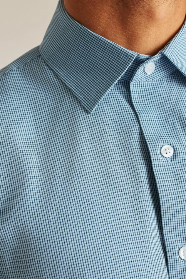 Men Business Casual Shirts Bonobos The Desk To Dinner Shirt Blue Weymouth Plaid