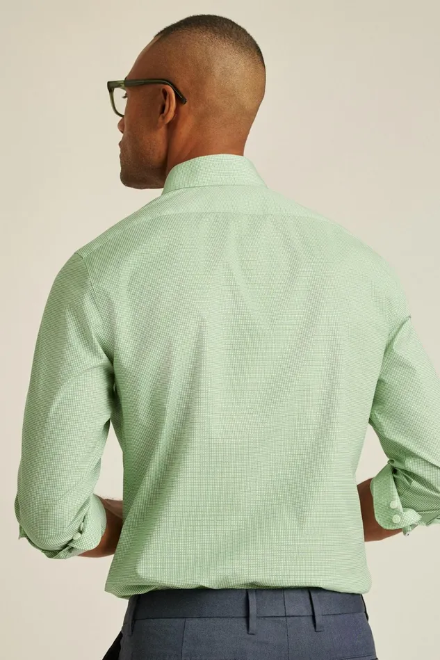 Men Business Casual Shirts Bonobos The Desk To Dinner Shirt Green Paradise Geo