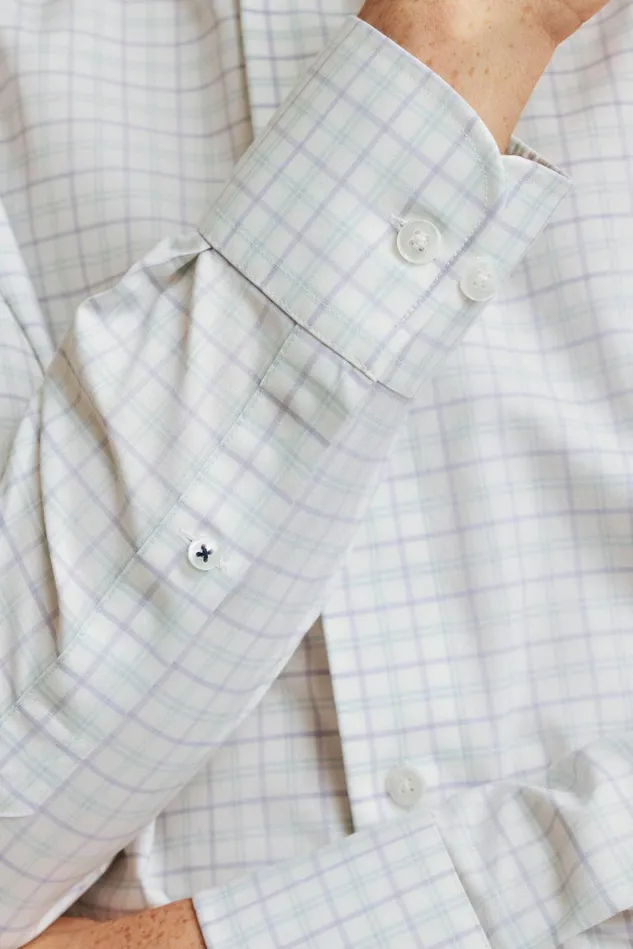 Men Business Casual Shirts Bonobos The Desk To Dinner Shirt Lilac Blue Plaid