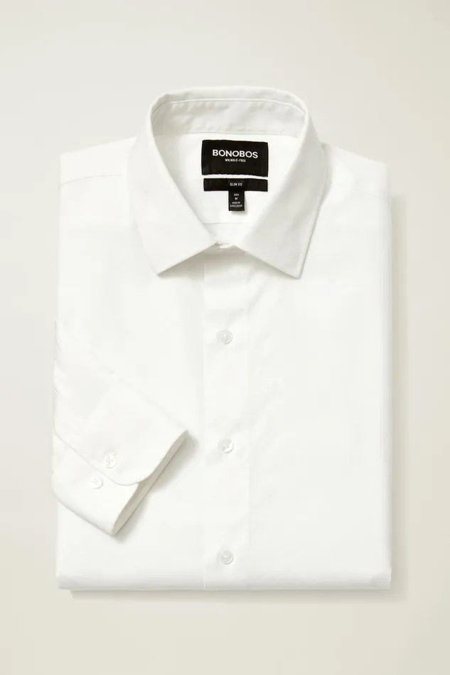 Men Business Casual Shirts Bonobos The Desk To Dinner Shirt White Textured Geo