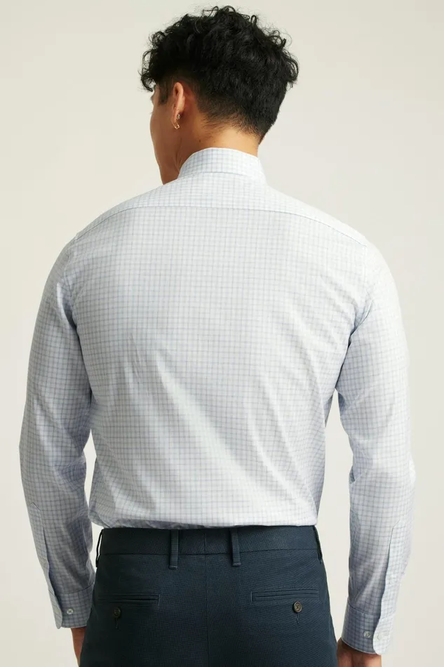 Men Business Casual Shirts Bonobos Weekday Warrior Dress Shirt Blue And Grey Plaid