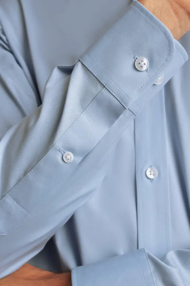 Men Business Casual Shirts Bonobos Weekday Warrior Dress Shirt Blue Serenity