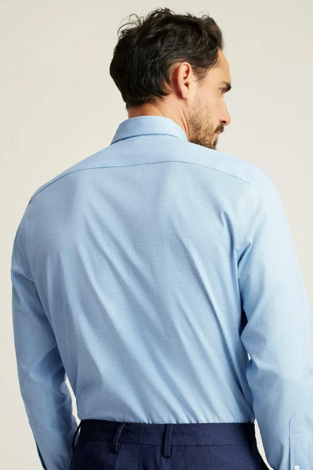 Men Business Casual Shirts Bonobos Weekday Warrior Dress Shirt Bright Blue Puppytooth