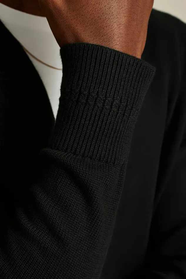 Men Cardigan Sweaters Bonobos Cotton Cardigan Black