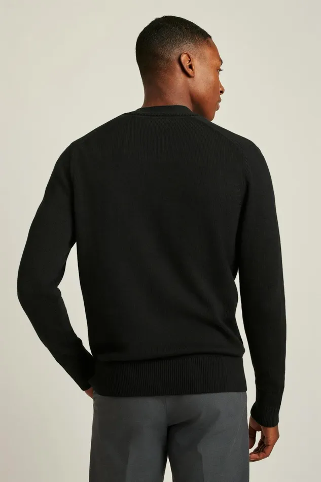 Men Cardigan Sweaters Bonobos Cotton Cardigan Black