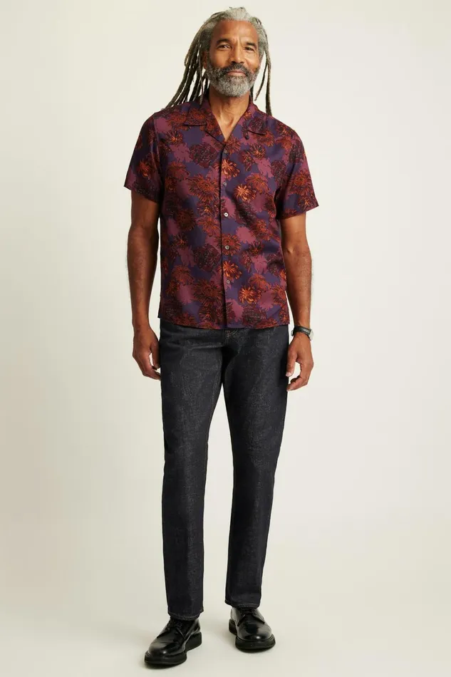 Men Casual Shirts Bonobos Riviera Cabana Shirt Navy Floral