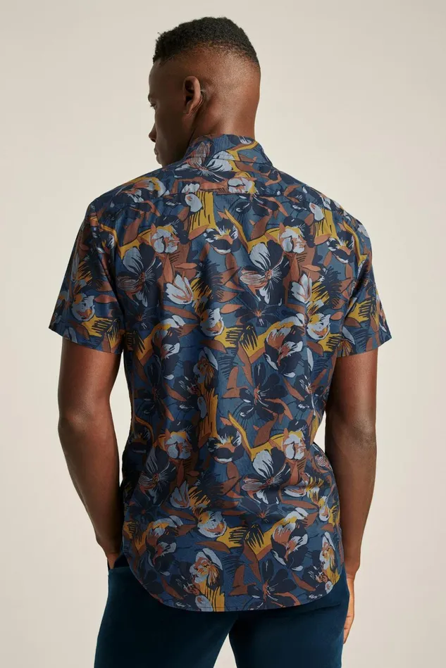 Men Casual Shirts Bonobos Riviera Short Sleeve Shirt Dynamic Flowers
