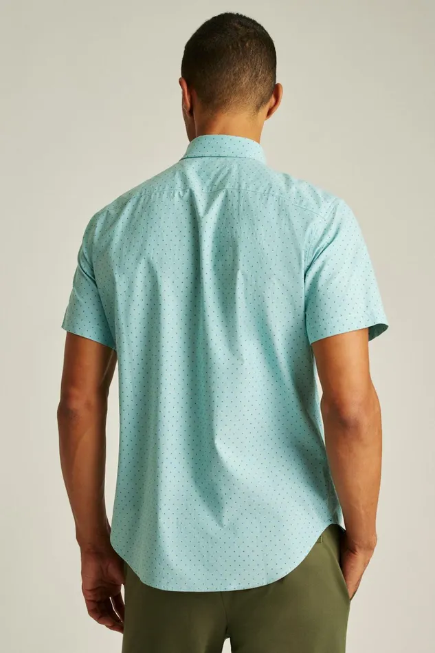 Men Casual Shirts Bonobos Riviera Short Sleeve Shirt High Tide Blue Dot
