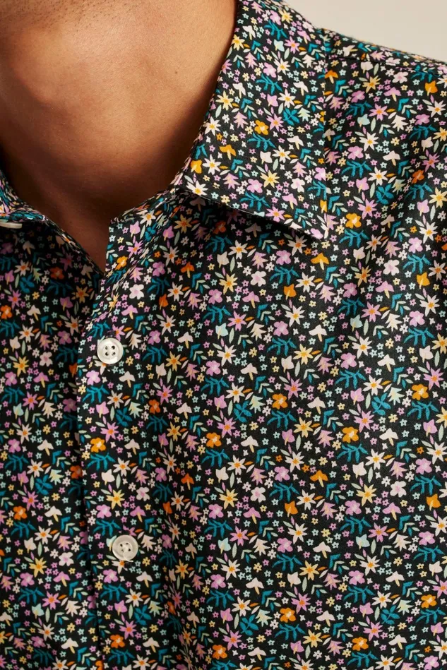 Men Casual Shirts Bonobos Riviera Short Sleeve Shirt Multi Floral Fest