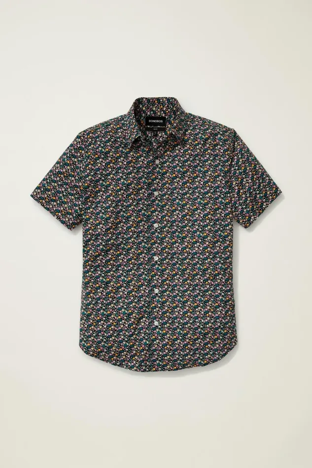 Men Casual Shirts Bonobos Riviera Short Sleeve Shirt Multi Floral Fest