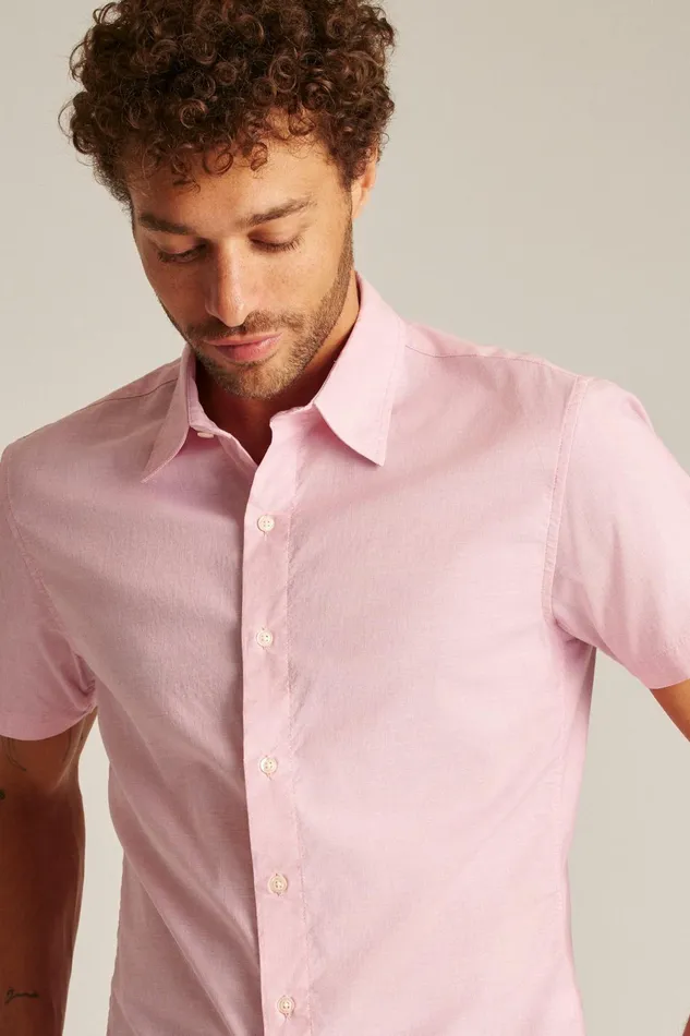 Men Casual Shirts Bonobos Riviera Short Sleeve Shirt Party Punch End On End