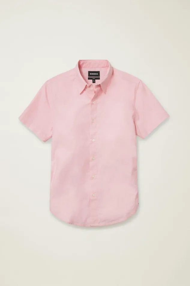 Men Casual Shirts Bonobos Riviera Short Sleeve Shirt Party Punch End On End