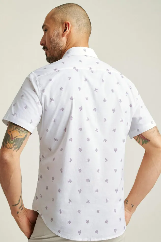 Men Casual Shirts Bonobos Riviera Short Sleeve Shirt Violet Botanicals