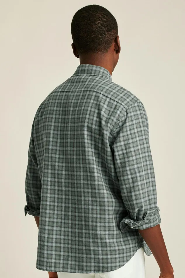 Men Casual Shirts Bonobos Sunset Overshirt Sage Ireland Plaid