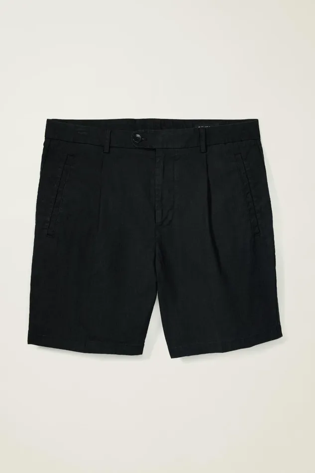 Men Casual Shorts Bonobos Coastal Linen Short Jet Black