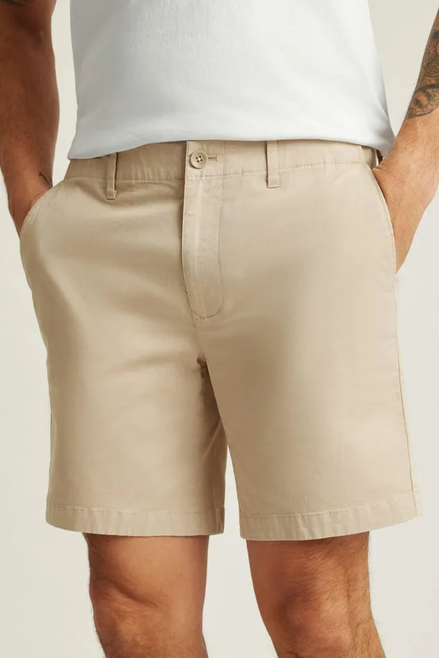 Men Casual Shorts Bonobos Lightweight Chino Short Oxford Tan