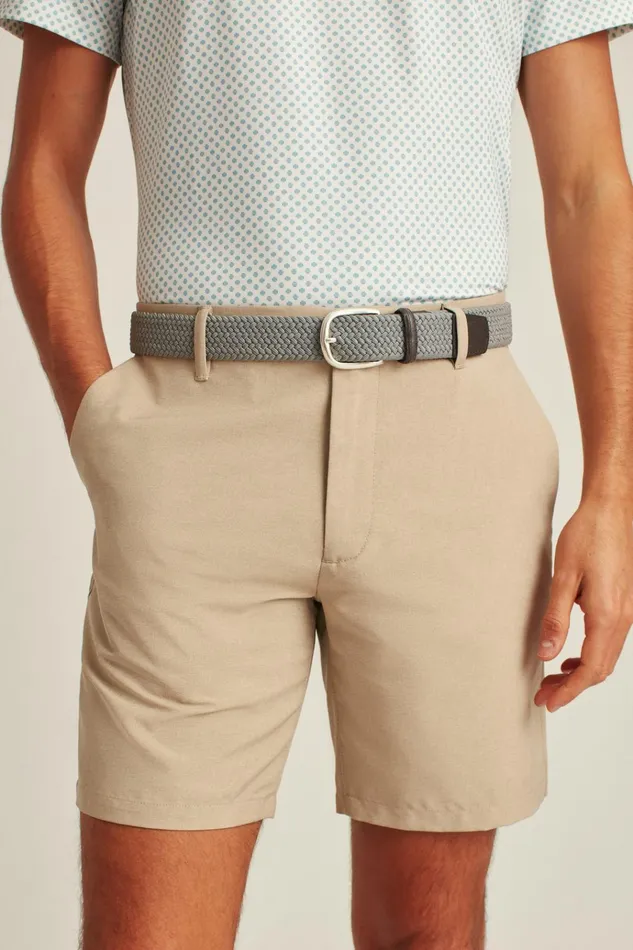 Men Casual Shorts Bonobos Performance Link Shorts Khaki Heather
