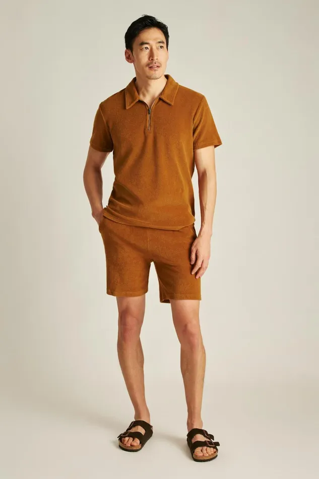 Men Casual Shorts Bonobos Terry Short Sugar Almond