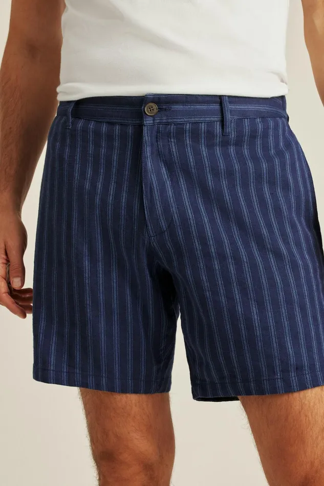 Men Casual Shorts Bonobos Weekend Chino Shorts Midnight Stripe