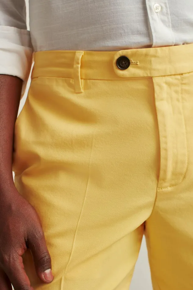 Men Chino Shorts Bonobos Italian Stretch Chino Shorts Lemon Sorbet