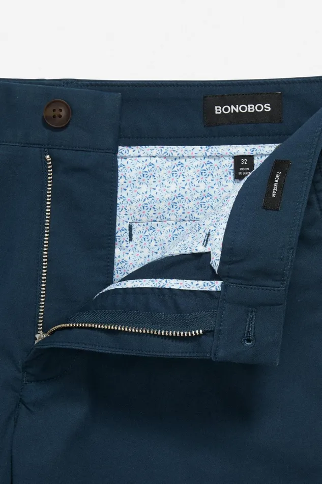 Men Chino Shorts Bonobos Stretch Lightweight Chino Shorts French Navy Blue