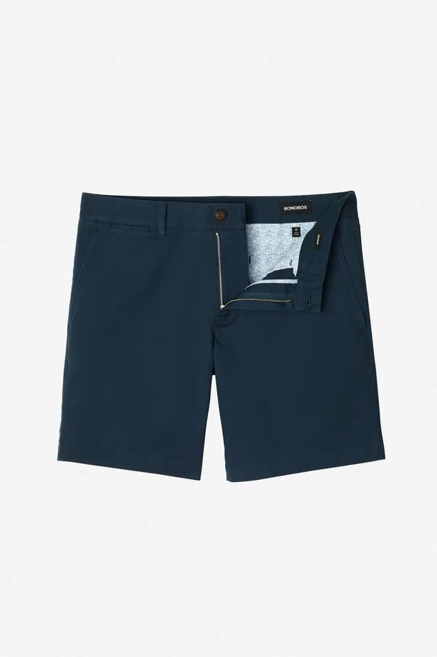 Men Chino Shorts Bonobos Stretch Lightweight Chino Shorts French Navy Blue