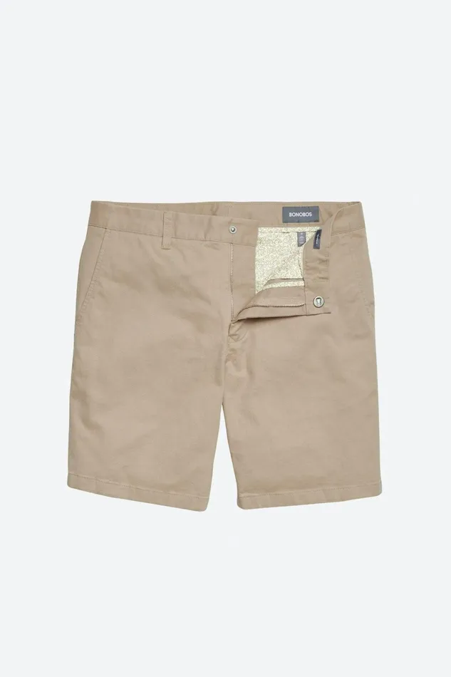 Men Chino Shorts Bonobos Stretch Washed Chino Shorts Khaki