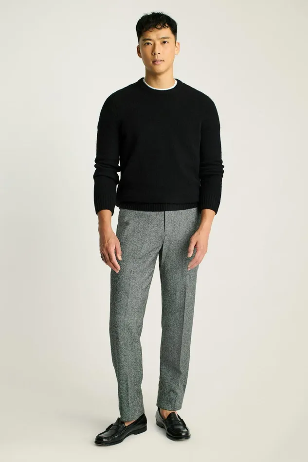 Men Crew and VNeck Sweaters Bonobos Boucle Crew Neck Sweater Black
