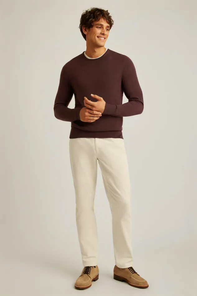 Men Crew and VNeck Sweaters Bonobos Washable Merino Crew Neck Sweater Chocolate Brown Men Crew and VNeck Sweaters Bonobos Washable Merino Crew Neck Sweater Chocolate Brown