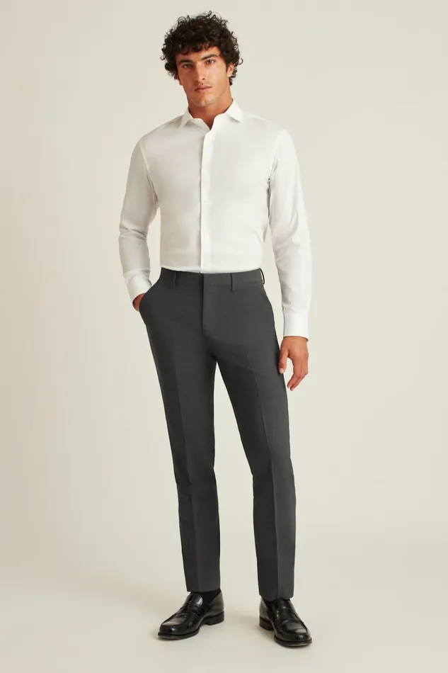 Men Dress Pants Bonobos Italian Stretch Wool Dress Pants Charcoal