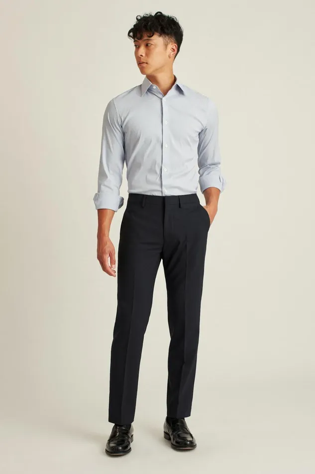 Men Dress Pants Bonobos Italian Stretch Wool Dress Pants Navy