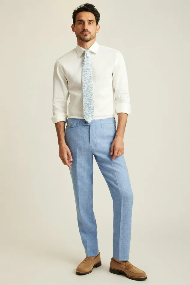 Men Dress Pants Bonobos Jetsetter Italian Linen Dress Pant Light Blue