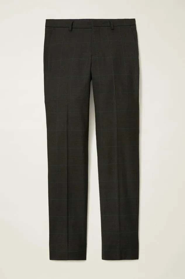 Men Dress Pants Bonobos Jetsetter Wool Dress Pant Brown Light Blue Deco Plaid