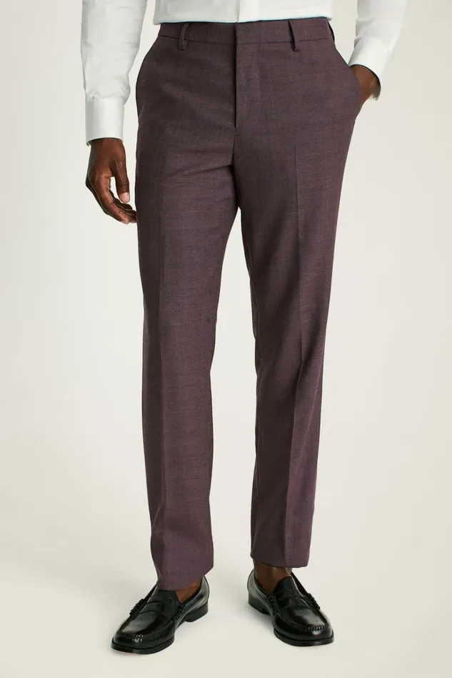 Men Dress Pants Bonobos Jetsetter Wool Dress Pant Burgundy Check