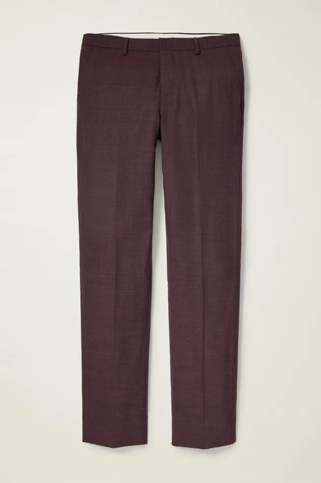 Men Dress Pants Bonobos Jetsetter Wool Dress Pant Burgundy Check