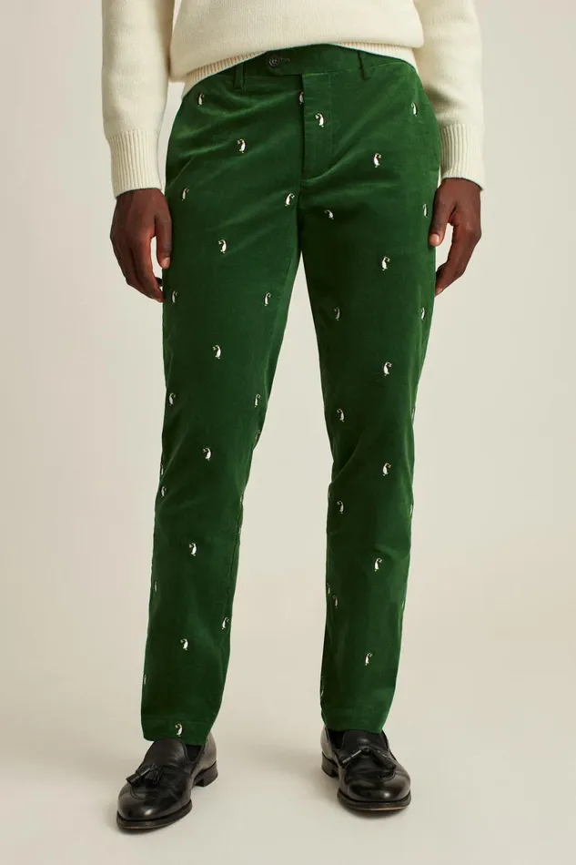 Men Dress Pants Bonobos Velvet Trousers Penguin Party